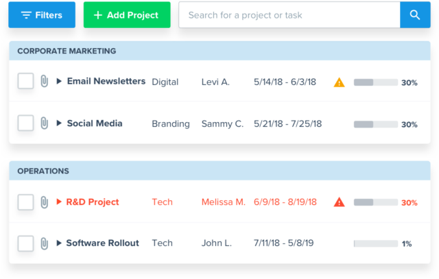 construction project management software project dashboard screenshot